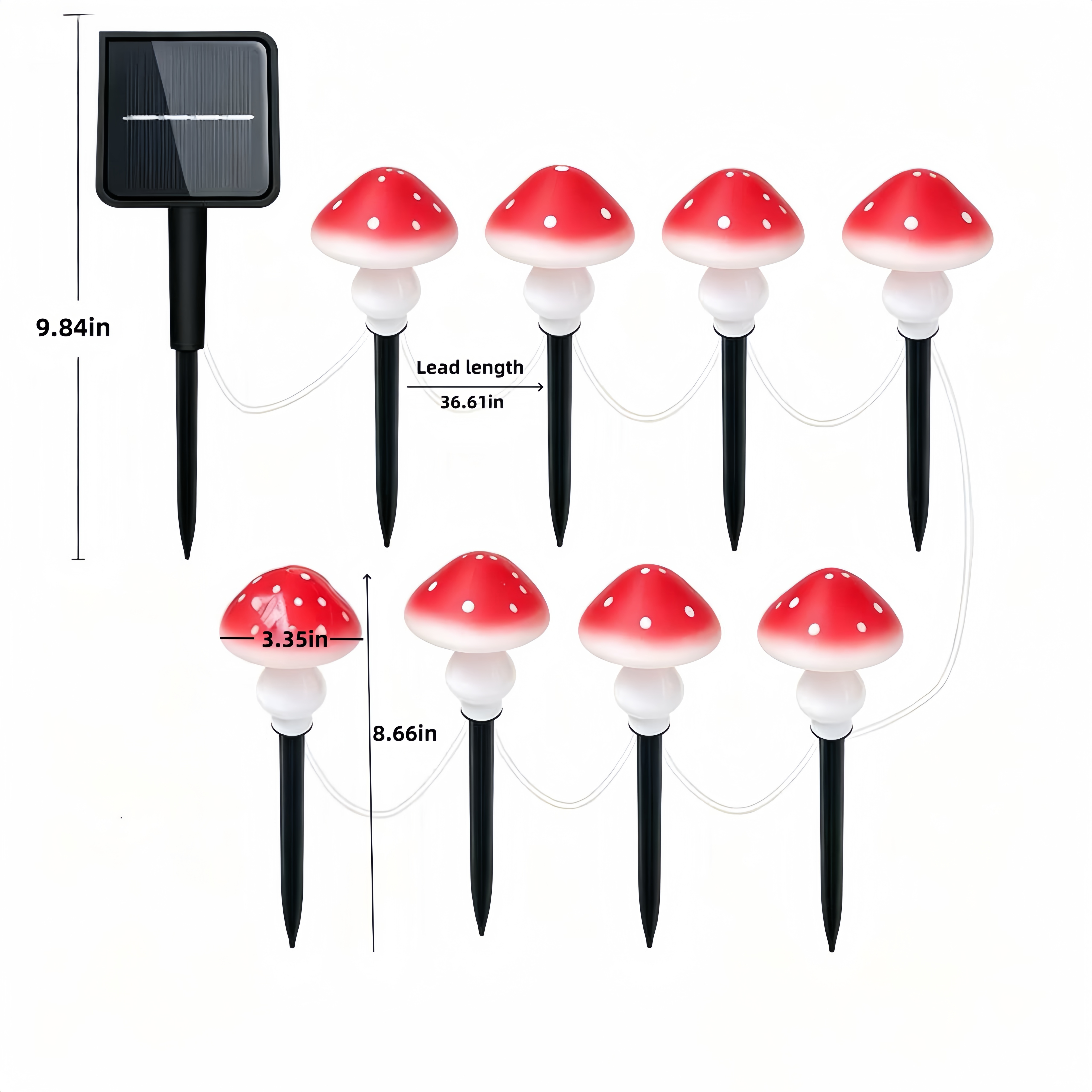 Solar Mushroom String Lights W - Outdoor Lighting Halloween recensie en prijs