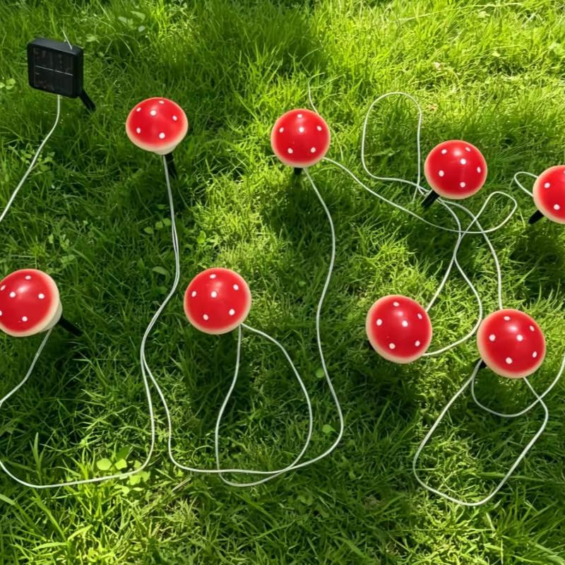 Solar Mushroom String Lights W - Outdoor Lighting Halloween recensie en prijs
