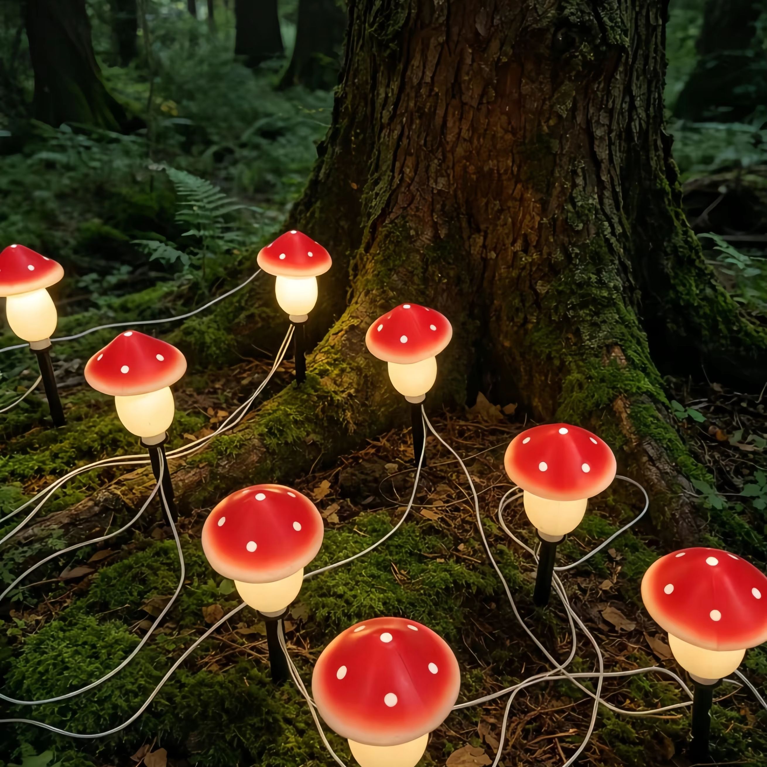 Solar Mushroom String Lights W - Outdoor Lighting Halloween recensie en prijs