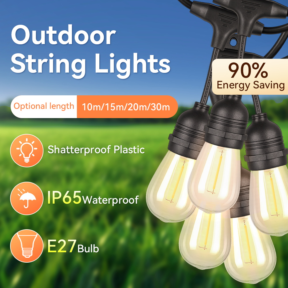 E27 Outdoor String Lights LED  - Outdoor Lighting Uk recensie en prijs